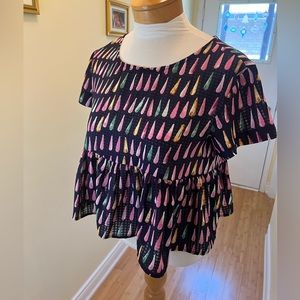 Super Fun Navy Flowy Peblum